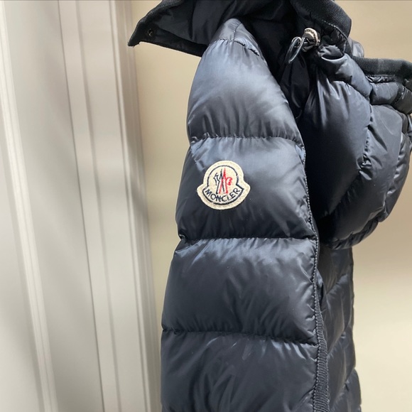 Moncler Hermine Down Puffer Coat Jacket Blue Size 0 - Picture 5 of 9